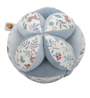 Little Dutch Forest Friends Sensory Gripping Ball textilná loptička 0 m+ Blue 1 ks
