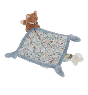Little Dutch Forest Friends Cuddle Cloth uspávačik so sponou 0 m+ Blue 1 ks