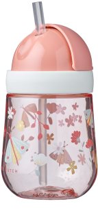 Little Dutch Straw Cup Flowers & Butterflies hrnek s brčkem 9m+ 300 ml