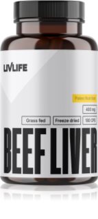 LivLife Grass Fed Beef Liver kapsle pro udržení vitality 180 cps