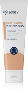 Lobey Body Care Tělový peeling s AHA kyselinami testpeeling A.H.A.-val (Alpha Hydroxy Acids) 200 ml