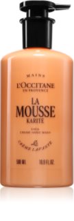 L’Occitane Shea Butter La Mousse kremowe mydło w płynie do rąk