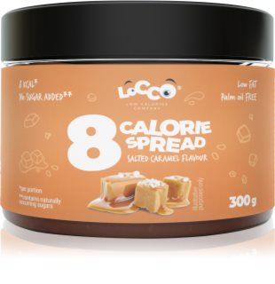 Locco 8 Calorie Spread słodka pasta bez dodatku cukru smak Salted Caramel 300 g