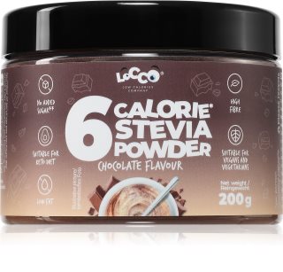 Locco 6 Calorie Stevia Powder Pulver Geschmack Chocolate 200 g