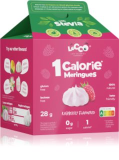 Locco Meringues with Stevia kalorienarme Baisers Geschmack Raspberry 28 g