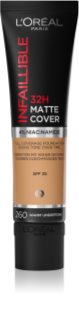 L’Oréal Paris Infaillible 32H Matte Finish fondotinta opacizzante lunga tenuta SPF 25 colore 260 Soleil Doré 30 ml
