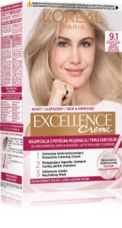 L’Oréal Paris Excellence Cool Creme farba do włosów odcień 9.1 Bardzo jasny blond popielaty 1 szt.