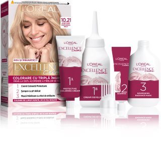 L’Oréal Paris Excellence Creme culoare par culoare 10.21 Very Light Pearl Blonde 1 buc