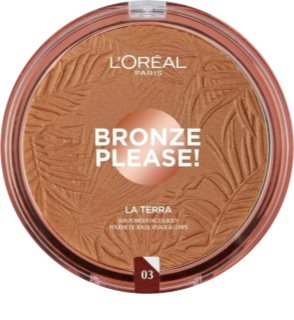 L’Oréal Paris Wake Up & Glow La Terra Bronze Please! bronzer e cipria per contouring colore 03 Amalfi Medio 18 g