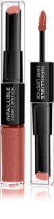 L’Oréal Paris Infallible brillo y barra de labios de larga duración 2 en 1 tono 404 Corail Constant 5 ml