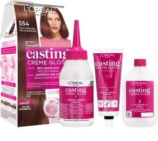 L’Oréal Paris Casting Creme Gloss βαφή μαλλιών απόχρωση 554 Spicy Chocolates 1 τμχ