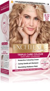 L’Oréal Paris Excellence Creme βαφή μαλλιών απόχρωση 8.12 Natural Frosted Beige Blond 1 τμχ