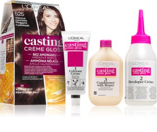 L’Oréal Paris Casting Creme Gloss fokozatosan kimosható helyszínező krém árnyalat 525 Black Cherry Chocolate 1 db