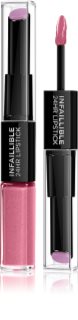 L’Oréal Paris Infallible rossetto e lucidalabbra lunga tenuta 2 in 1 colore 214 Raspberry For Life 5 ml