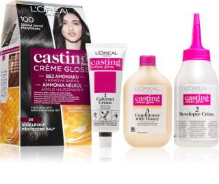L’Oréal Paris Casting Creme Gloss barva za lase odtenek 100 Deep Black 1 kos