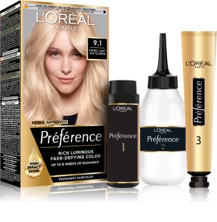 L’Oréal Paris Préférence culoare par culoare 9.1 Viking Light Ash Blonde 1 buc