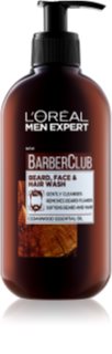 L’Oréal Paris Men Expert Barber Club gel za čišćenje brade, lica i kose 200 ml