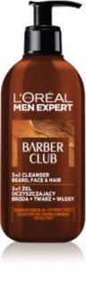 L’Oréal Paris Men Expert Barber Club Reinigungsgel für Bart, Gesicht und Haare 200 ml