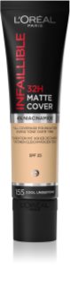 L’Oréal Paris Infallible 32H Matte Cover Kauapüsiv matistav jumestuskreem SPF 25 varjund 155 (Cool Undertone) 30 ml