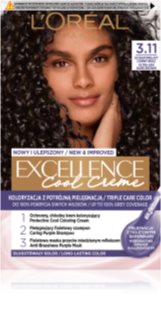 L’Oréal Paris Excellence Cool Creme coloration cheveux teinte 3.11 Ultra Ash Dark Brown 1 pcs