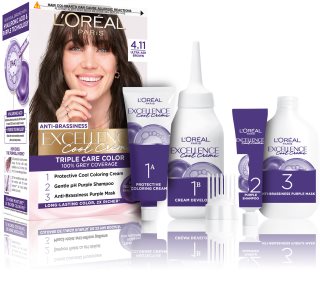 L’Oréal Paris Excellence Cool Creme culoare par culoare 4.11 Ultra Ash Brown 1 buc