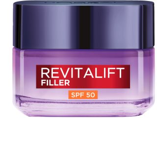 L’Oréal Paris Revitalift Filler täyttävä yövoide ikääntymisen ehkäisyyn SPF 50 50 ml
