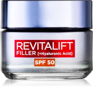 L’Oréal Paris Revitalift Filler nappali krém a bőr öregedése ellen SPF 50 50 ml