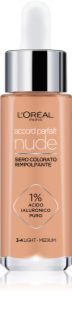 L’Oréal Paris True Match Nude Plumping Tinted Serum sérum para unificar a cor do tom de pele tom 3-4 Light Medium 30 ml