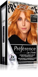 L’Oréal Paris Préférence Vivids coloration cheveux teinte 7.432 copper 1 pcs