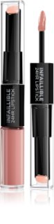 L’Oréal Paris Infallible 24H μακράς διαρκείας κραγιόν και λιπ γκλος 2 σε 1 απόχρωση 803 Eternally Exposed 5.7 γρ