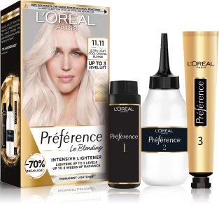 L’Oréal Paris Préférence Le Blonding culoare par pentru decolorarea părului culoare 11.11 Ultra-Light Cool Crystal Blonde 1 buc