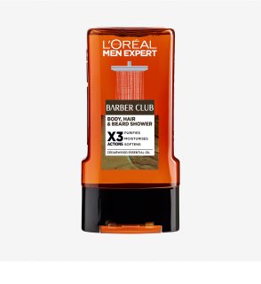 L’Oréal Paris Men Expert Barber Club душ-гел за мъже за коса, брада и тяло 300 мл.
