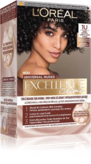 L’Oréal Paris Excellence Universal Nudes μόνιμη βαφή μαλλιών απόχρωση 1U Black 1 τμχ