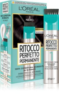 L’Oréal Paris Ritocco Perfetto Permanente colore per coprire la ricrescita con applicatore colore 2 BLACK 1 pz