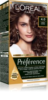 L’Oréal Paris Préférence Cool Blondes farba do włosów odcień 4.0 Hnědá 1 szt.