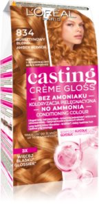 L’Oréal Paris Casting Creme Gloss coloration cheveux teinte 834 Amber Blonde 1 pcs