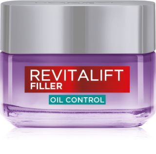 L’Oréal Paris Revitalift Filler Oil Control crema di idratazione profonda per pelli grasse e miste 50 ml