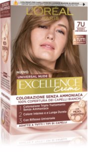 L’Oréal Paris Eccellenza Universal Nudes tinta permanente per capelli colore 7U Biondo Universale 1 pz