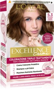 L’Oréal Paris Excellence Creme βαφή μαλλιών απόχρωση 5.3 Castano Chiaro Dorato 1 τμχ