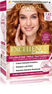 L’Oréal Paris Excellence Creme coloração de cabelo tom 7.43 1 un.
