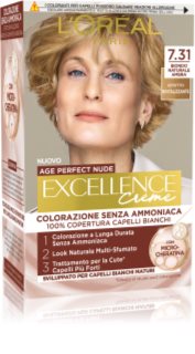 L’Oréal Paris Eccellenza Universal Nudes tinta permanente per capelli colore 7.31 1 pz