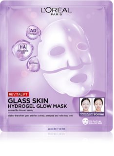 L’Oréal Paris Revitalift Filler Glass Skin maschera idrogel con effetto illuminante 1 pz