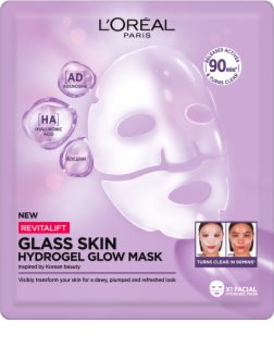 L’Oréal Paris Revitalift Glass Skin maseczka hydrożelowa z efektem rozświetlającym 25 g