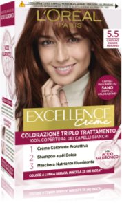 L’Oréal Paris Excellence Creme βαφή μαλλιών απόχρωση 5.5 Castano Chiaro Mogano 1 τμχ