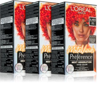 L’Oréal Paris Préférence Meta Vivids coloração para cabelo semipermanente 6.403 Meta Coral tom