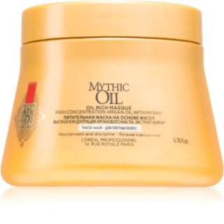 L’Oréal Professionnel Mythic Oil odżywcza maska do włosów gęstych i niesfornych bez parabenów 200 ml