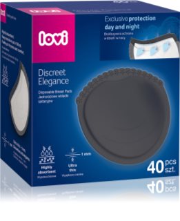 LOVI Discreet Elegance Black 40 pcs coussinets d’allaitement jetables teinte Black 40 pcs
