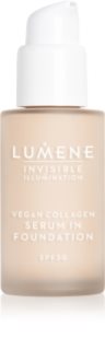 Lumene Invisible Illumination Vegan Collagen Serum in Foundation lengvos tekstūros makiažo pagrindas maitinamojo poveikio