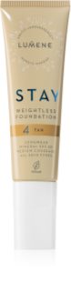 Lumene Stay Weightless tekutý make-up s matným finišem SPF 30 odstín 4 Tan 30 ml