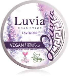 Luvia Cosmetics Lavender Brush Soap sabonete de limpeza pincéis cosméticos 100 g